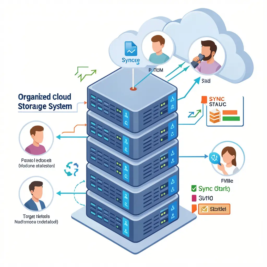 Organized cloud storage system visualization